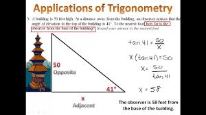 Both sides should end up being equal, so you will not find these on the answer key. Trigonometry Applications Youtube
