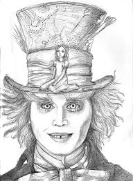 Mad Hatter And Alice By Empsuli On Deviantart Alice In Wonderland Drawings Disney Art Drawings Mad Hatter Drawing