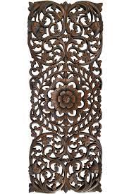 Floral Tropical Large Carved Wood Wall Panel Asian Wall Art Home Decor Extra Thick Available Options Sizes 36 48 And Colors Tropical Decor Carved Wall Decor Tropical Home Decor