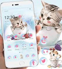 Koleksi dp bbm lucu bergerak binatang kocak dan gokil. Cute Kitty Theme Lovely Cup Cat Wallpaper For Android Apk Download