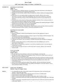 data manager resume samples velvet jobs