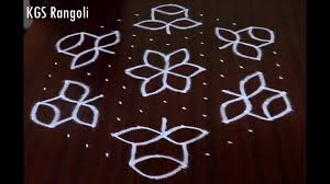 The remaining dots are also filled. Kgs Rangoli Easy Rangoli With 11x6 Dots Sankranthi Kolam Daily Kolam Kolam Dots Kolam Kgs Rangoli Facebook