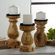 Rustic Wooden Candle Holders Set Of 3 Candleholders Rustic Wood Candle Holders Rustic Wooden Candle Holders Wooden Candle Holders