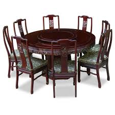 Dining chair seat height is usually 18 (46cm) high. Dark Cherry Dragon Design Round Dining Set