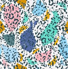 Tint and beyond gift store. Trendy Colorful Sweet Pastel Of Freehand Shape And Brush Pattern With Animal Leopard Print Trendy Hand Drawn Modern Style Abstract Design For Fashion Fabric Wallpaper Wrapping And All Prints On White Background Color Royalty Free