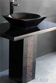 shanxi black pedestal sink from china