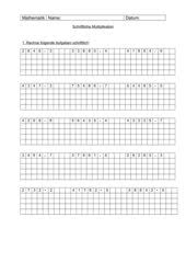 Mathematik Arbeitsmaterialien Multiplikation 4teachers De