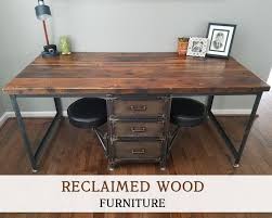 Wood Desk With Drawers Industrial