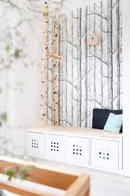 Insektenhotel aus baumstamm selber bauen. Selbst Gebaute Neue Garderobe Mit Birkenstammen Gingered Things