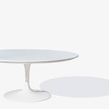 Round coffee table kitchen dining table modern leisure tea table office conference pedestal desk computer study desk white/black. Saarinen Pedestal Tulip Coffee Table In White Laminate By Eero Saarinen For Knoll Object Refinery