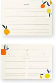 Amazon Com Kate Spade New York Double Sided Recipe Card Refills Set Of 40 Citrus Twist Kitchen Dining Recipe Cards Recipe Card Set Citrus Twist