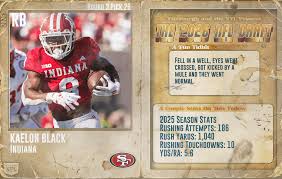 Round 3 - Pick 26: Kaelon Black, RB, Indiana (San Francisco 49ers)