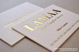 Foil stamping can be combined with debossing/embossing, spot uv, or die cut options. Gold Foiling Business Cards Color Track Printing Center