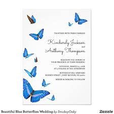 Beautiful Blue Butterflies Wedding Invitation Zazzle Com Blue Butterfly Wedding Butterfly Wedding Invitations Butterfly Wedding