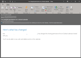 Outlook 365 Sends Out Notification About Shared Calendar Permission Microsoft Community