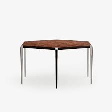 This allows traffic to freely flow through the space. Unique Tables Hexagon Design By Ekaterina Elizarova