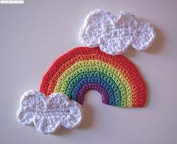 Cliquez sur la photo ou le titre d'une recette d'arc en ciel pour la lire sur le blog de son auteur. Rainbow Applique 7 Colors With Optional Clouds Dessous De Verre Au Crochet Applique Au Crochet Jouets Au Crochet