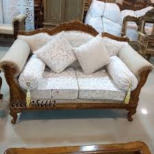 The design of the teak loungers perfectly matches the other teak garden furniture from the collection of royal design. Wood Sofa Set Designer Living Room Furniture Yt 134