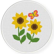 Sunflowers Cross Stitch Pattern
