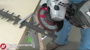 Grind the blades until the edge is thin and sharp. How To Sharpen Hedgetrimmer Blades Youtube