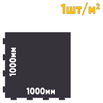 Резиновая плитка 1000х1000 Л.Х 20 мм