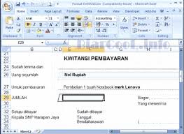 Tips Cara Membuat Kwitansi Pakai Rumus Fungsi Terbilang Angka Ke Rupiah Di Excel Otomatis My Biarcool Info