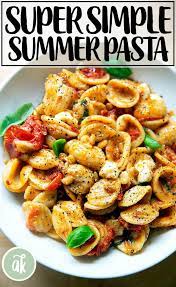 Pasta With Simple Cherry Tomato Sauce Alexandra S Kitchen Recipe Summer Pasta Recipes Cherry Tomato Sauce Pasta Dishes