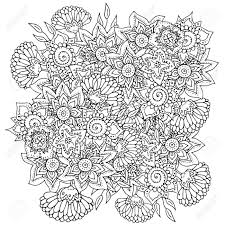 You can use our amazing online tool to color and edit the following abstract flower coloring pages. Pattern With Abstract Flowers Coloring Book Page For Adult Royalty Free Cliparts Vectors And Stock Illustration Image 52484508