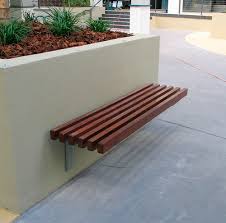 Materials like solid cypress wood and acacia hardwood maximize the lifespan of these benches. Contemporary Public Bench City Urban Fountains And Furniture Wooden Metal Wall Mounted