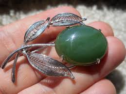 jade brooch jewelry