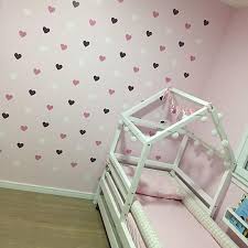 Cute Gold Hearts Wall Decals Multi Colored Removable Stick On Hearts For Baby S Room Decor Nordicwallart Com