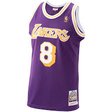 Kobe bryant magic johnson shaquille o'neal los angeles lakers james signed frame. Kobe Bryant Los Angeles Lakers Mitchell Ness 1996 97 Hardwood Classics Authentic Player Jersey Purple