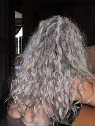 Curls Are Best Just After Washing And Letting It Air Dry Long Gray Hair Curly Hair Styles Natural Gray Hair