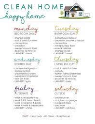 Clean Home Happy Home Cleaning Schedule 1 Etsy House Cleaning Checklist House Cleaning Checklis Clean House Schedule How To Clean Mirrors House Cleaning Tips