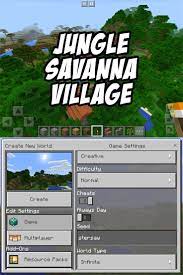 Check Out This Savanna Village It Is Placed In A Jungle Biome The Seed Is Stersaw For Minecraft Pe 0 15 0 1 Minecraft Games Minecraft Minecraft Creations