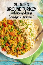 Curry Ground Turkey With Rice And Peas Family Food On The Table Recipe Healthy Turkey Recipes Ground Turkey Recipes Healthy Ground Turkey Recipes Easy
