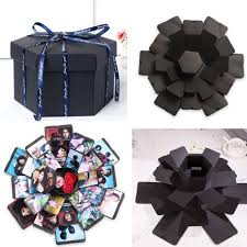 In this video, i am going to show you special paper gift box making at home.please like the video, if you liked the paper gift box so subscribe and like. Hexagon Diy Birthday Gift Surprise Explosion Box Photo Album Memory Scrapbook Walmart Canada