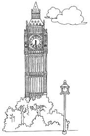La Tour De L Horloge Et La Cloche Big Ben Gif 394 590 Pixels Coloriage Coloriage Gratuit Coloriage Londres