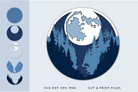 Download Wall Art 3d Pine Tree Svg Layered Graphic By 2dooart Creative Fabrica