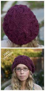 Knit Star Crossed Slouchy Beret Hat Free Knitting Pattern Knitted Hat Patterns Free Women Crochet Slouchy Hat Free Pattern Knitting Patterns Free Hats