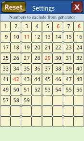 Lotto Chart Number 2019
