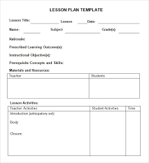 Lesson plan templates differ according to the curriculum you teach, the facilities available for you, the learning environment and students' learning levels. Free 7 Sample Weekly Lesson Plan Templates In Google Docs Ms Word Pages Pdf