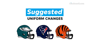 We wanted the new uniforms to have a clean, sleek design, director of strategy and fan we used our popular color rush jersey, helmet and the beautiful bengal tiger as inspiration to achieve an the black jerseys are the team's home uniforms. Alternate Nfl Uniforms Illustrations For Bengals Texans Eagles