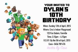 Shop for minecraft party supplies in party & occasions. 16 Best Birthday Invitation Template Minecraft Templates With Birthday Invitation Template Minecraft Cards Design Templates