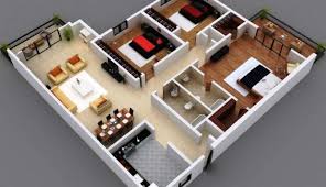Desain rumah minimalis 3 kamar ini menggambarkan tiga kamar yang berhadapan dan ruang tamu diapit ditengah. 5 Desain Rumah Minimalis 3 Kamar Interistik Nomor Rumah Akrilik