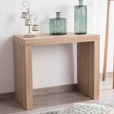 Table Console En Bois Extensible Avec Rallonges Extend Table Console En Bois Table A Manger Console Table Extensible Bois