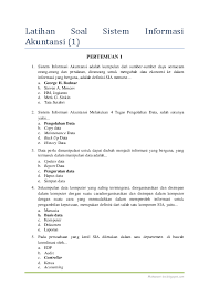 Pdf Latihan Soal Sistem Informasi Akuntansi Amitha Rahmania Academia Edu