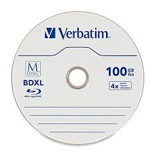 Verbatim 98912 M Disc Bdxl 100gb 4x With Branded Surface 1pk Jewel Case Blue