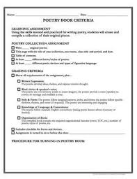 Writing Poems Poetry Book Assignment Rubric Teaching Poetry Poetry Books Poetry Lessons