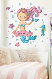Kinderzimmer Wandtattoo Meerjungfrau Mit Wunschname Kinder Zimmer Wandsticker Kinderzimmer Kinderzimmer